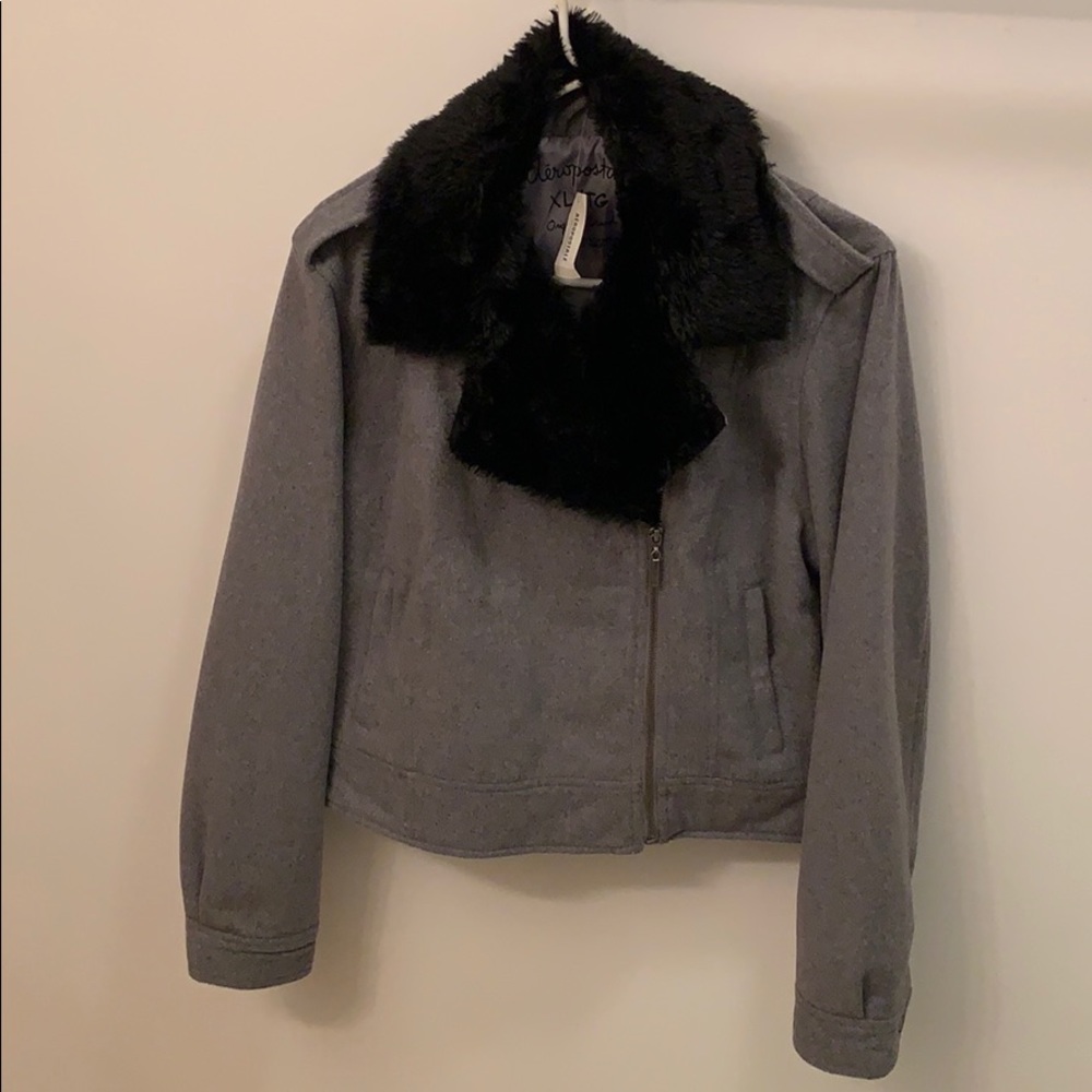 AEROPOSTALE Wool Blend Moto Jacket NWT
